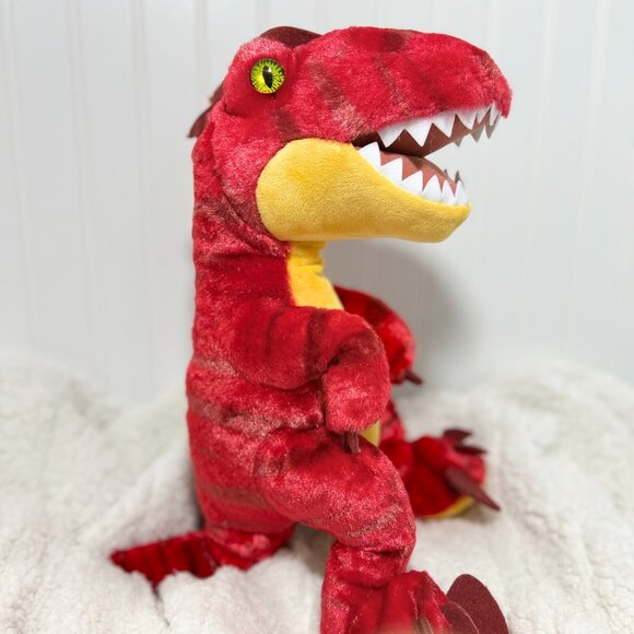 Build-A-Bear Workshop 16 Plush T-Rex Red Dinosaur Cute, Soft Stuffed Animal - Picture 2 of 5